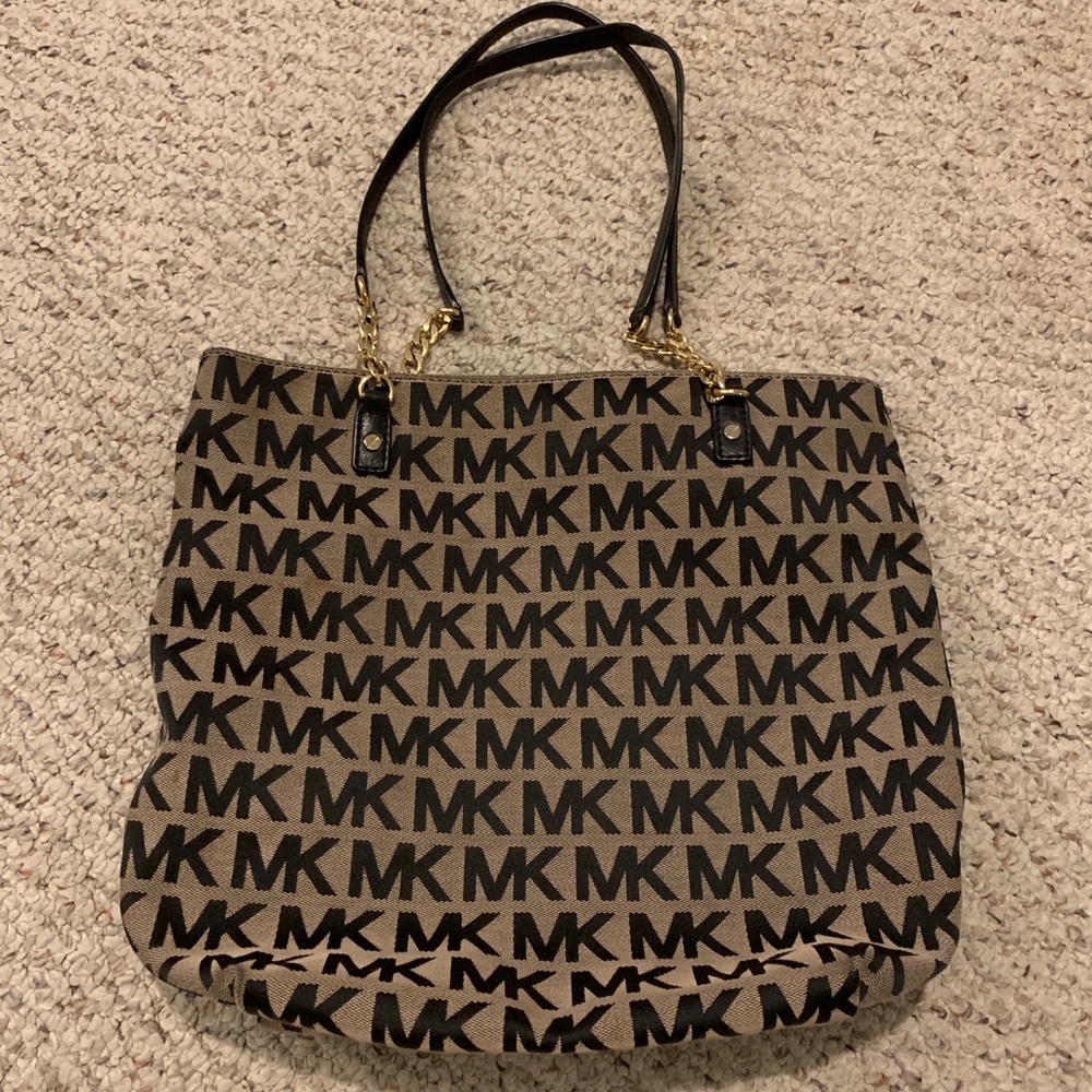 Michael kors black monogram purse